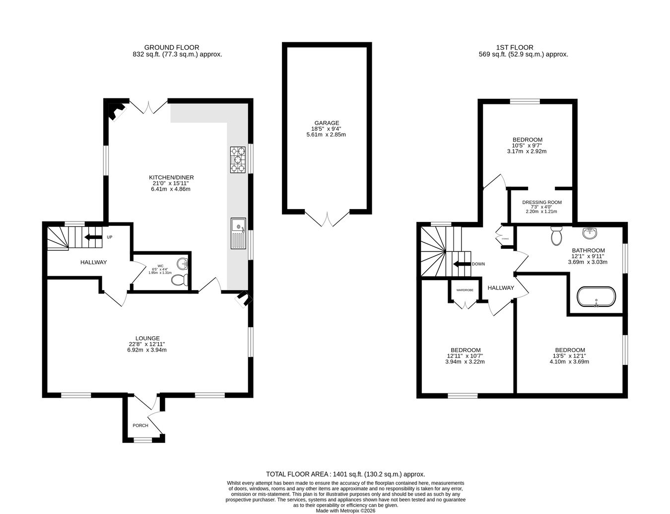 Lilac Cottage, Kilgetty floorplan