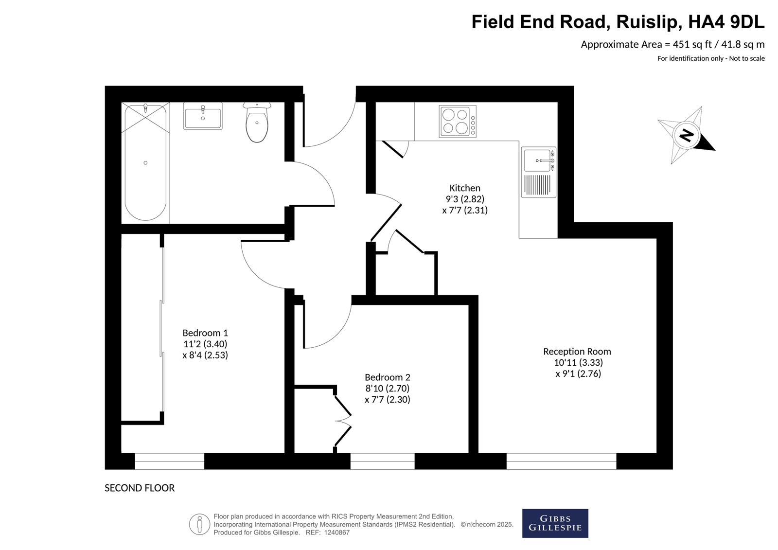Flat 33, Luna Apartments, 272, Field End Road, Ruislip floorplan