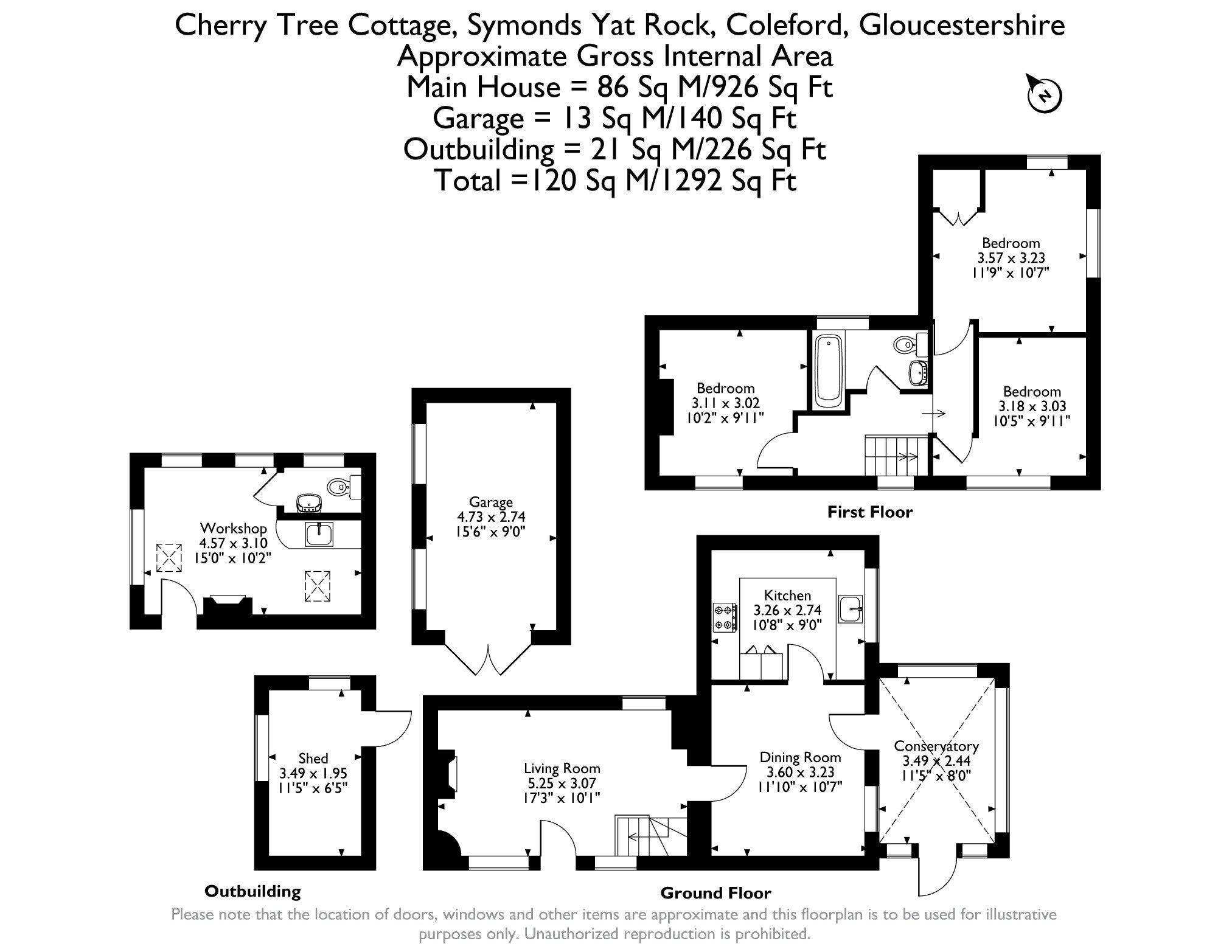 Cherry Tree Cottage, Symonds Yat Rock, Coleford floorplan