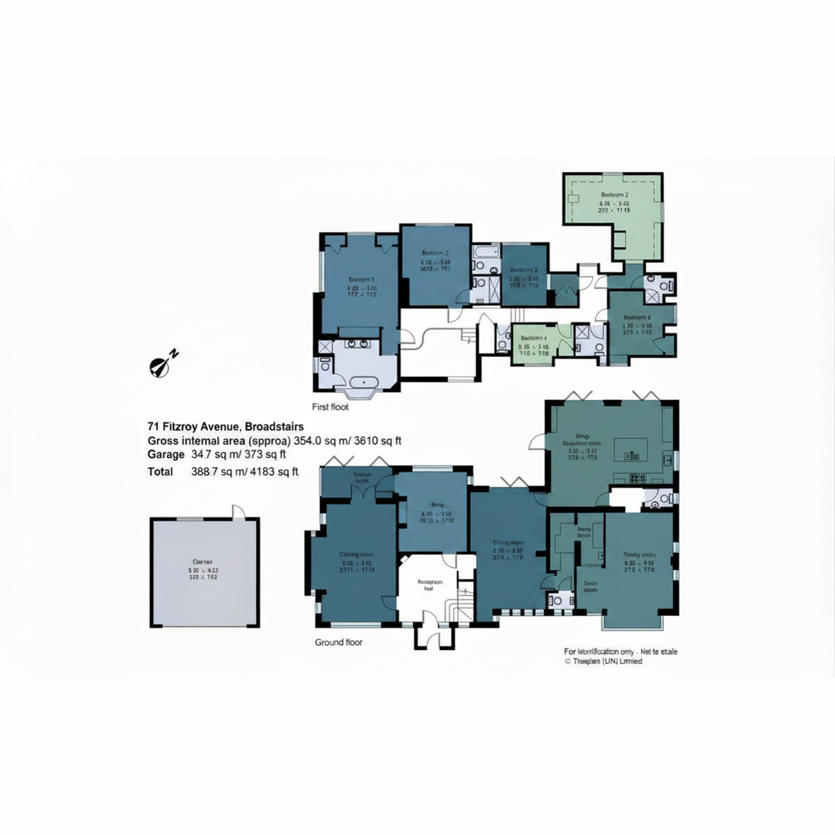 Flat Fitzroy Lodge, 71, Fitzroy Avenue, Kent floorplan