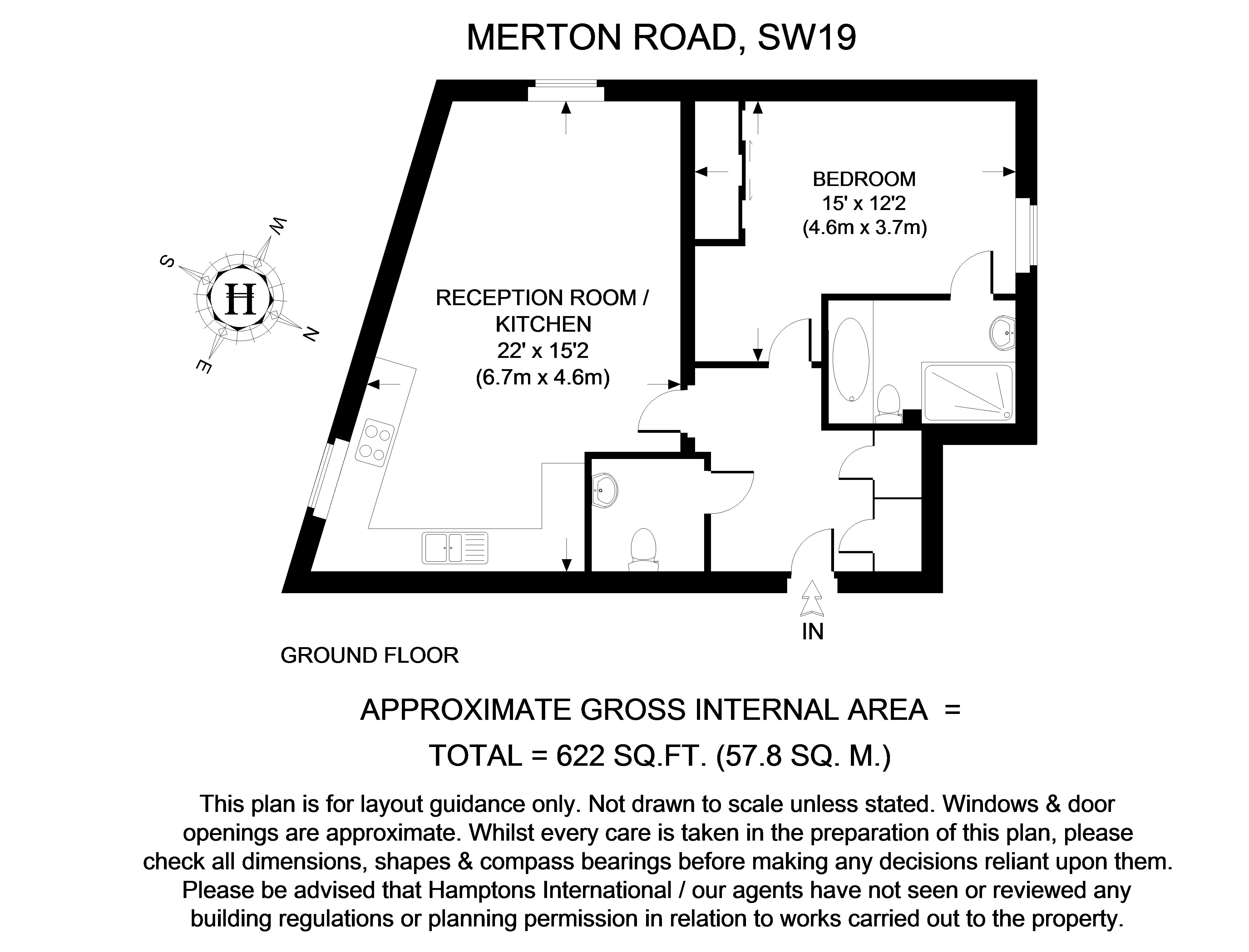 1 Bedrooms Flat to rent in Merton Road, London SW19