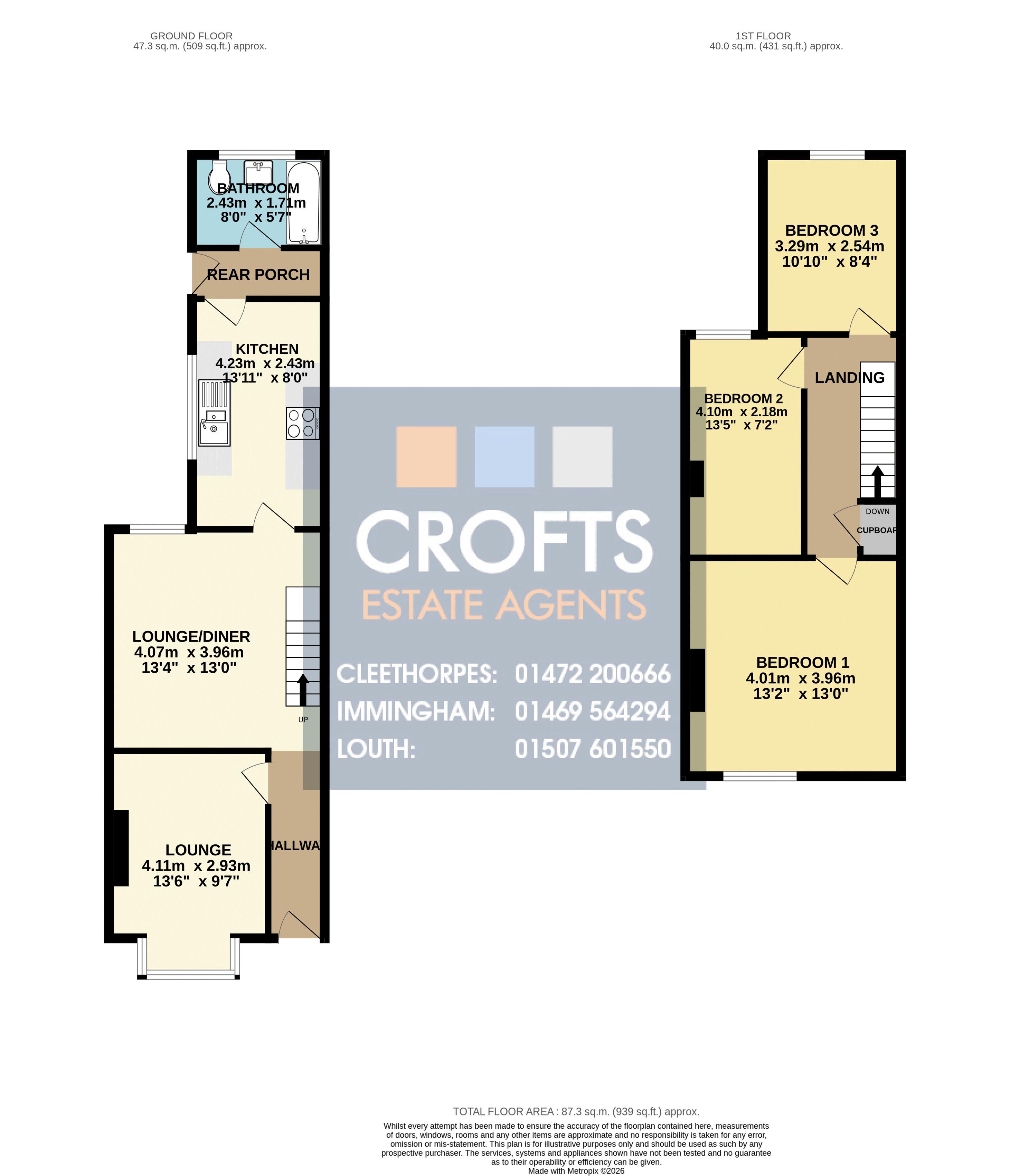 323, Convamore Road, Grimsby floorplan