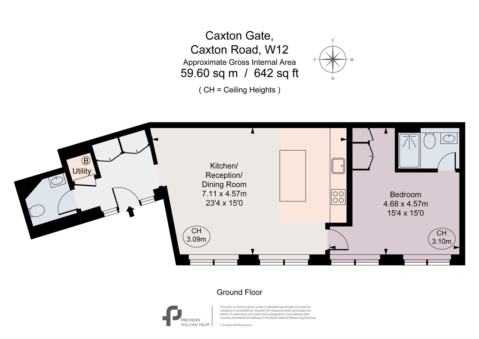 3 Caxton Gate, 32, Caxton Road, London floorplan