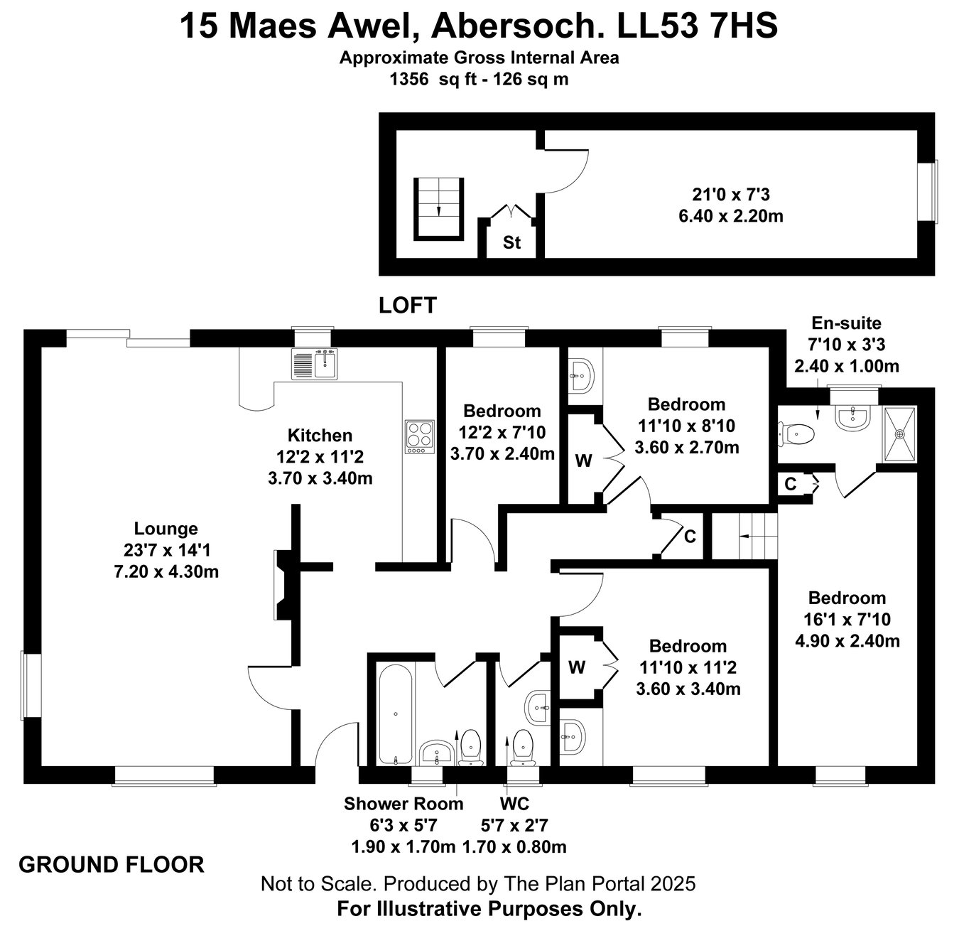 15, Maes Awel, Pwllheli floorplan