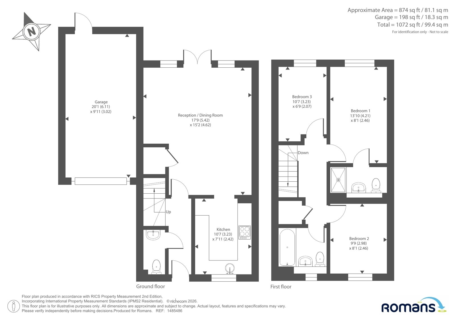 64, Chapman Drive, Bracknell floorplan