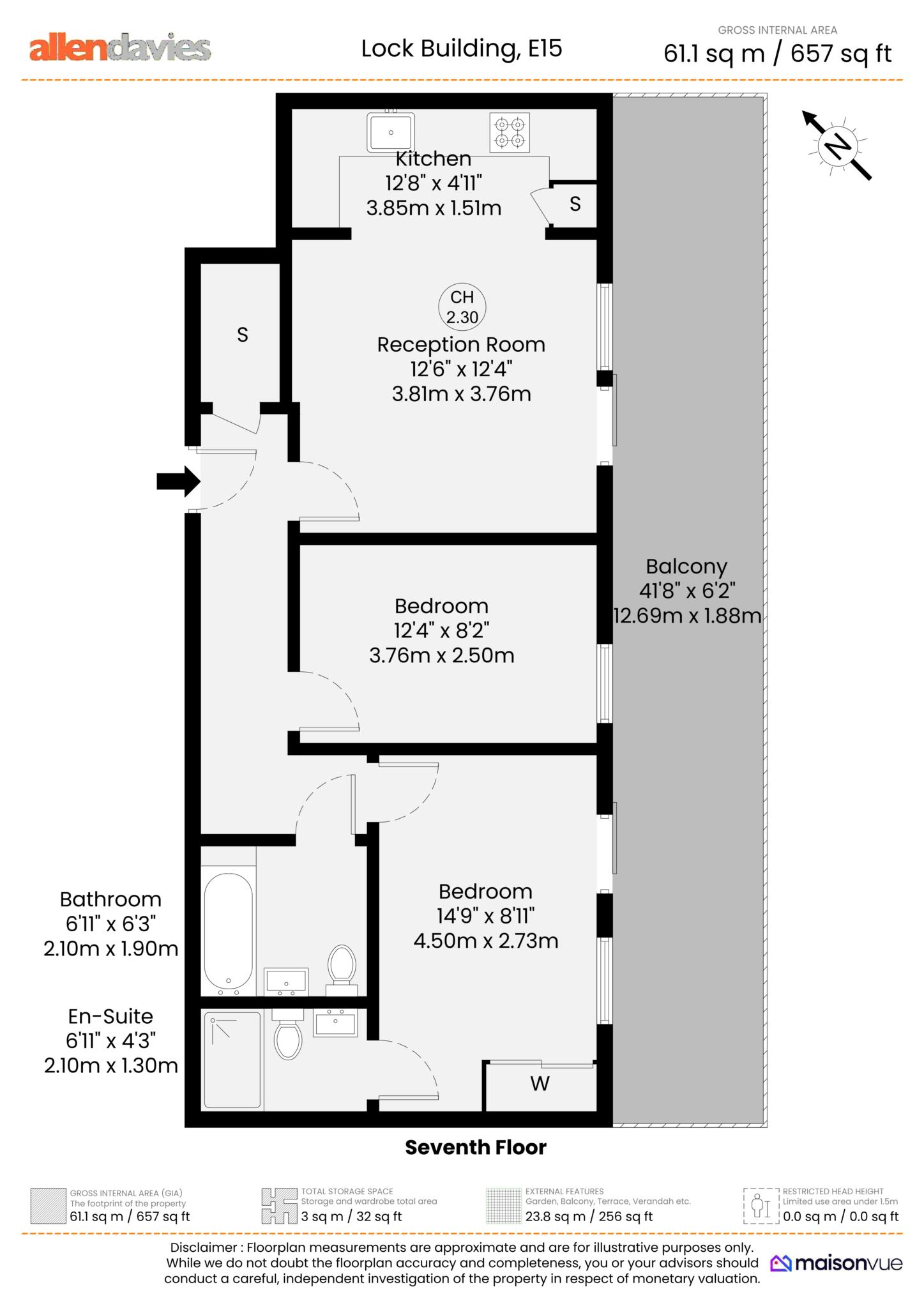 131, The Lock Building, London floorplan