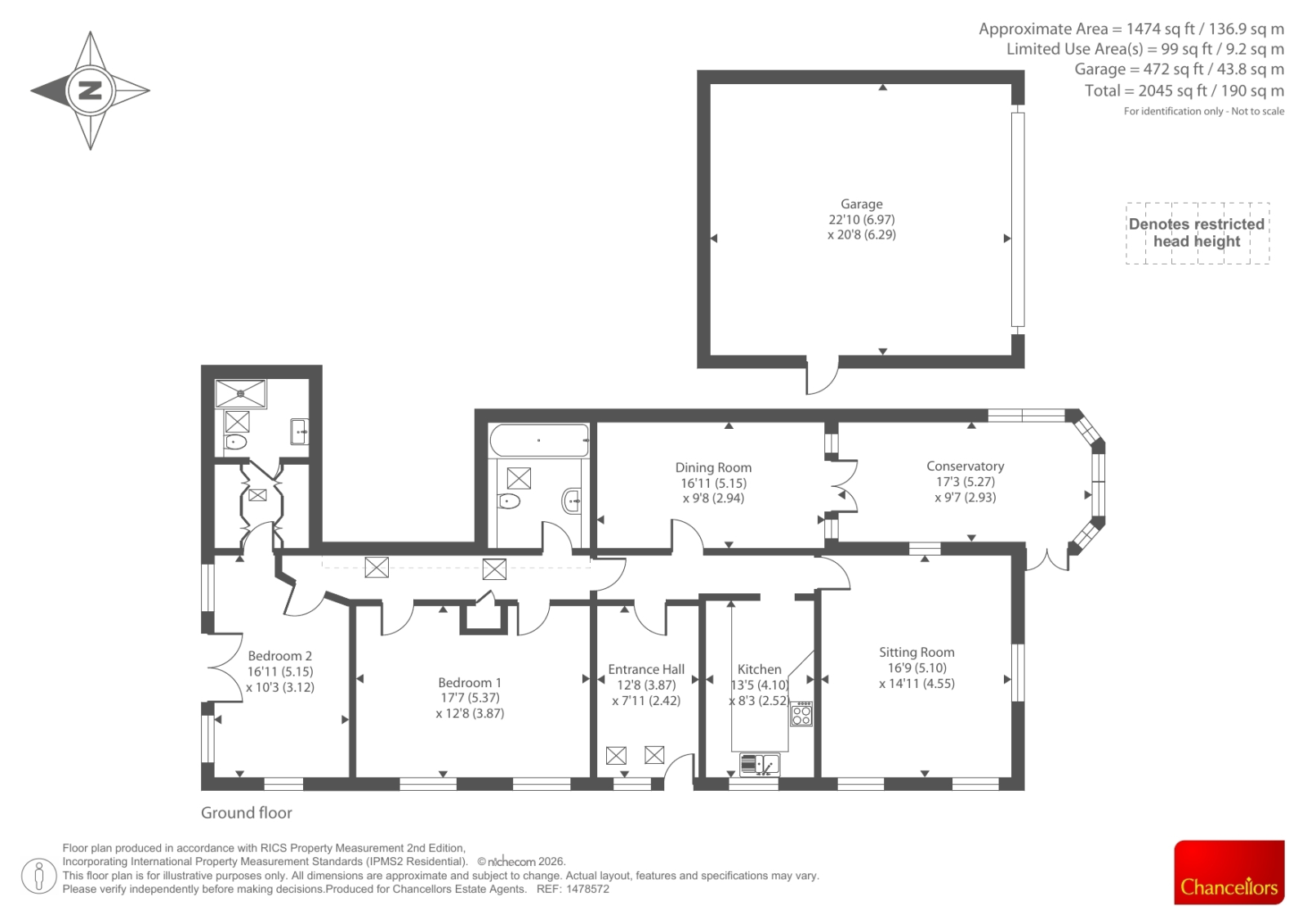 FLAT 3 TALL CHIMNEYS, Fielden Grove, Oxford floorplan