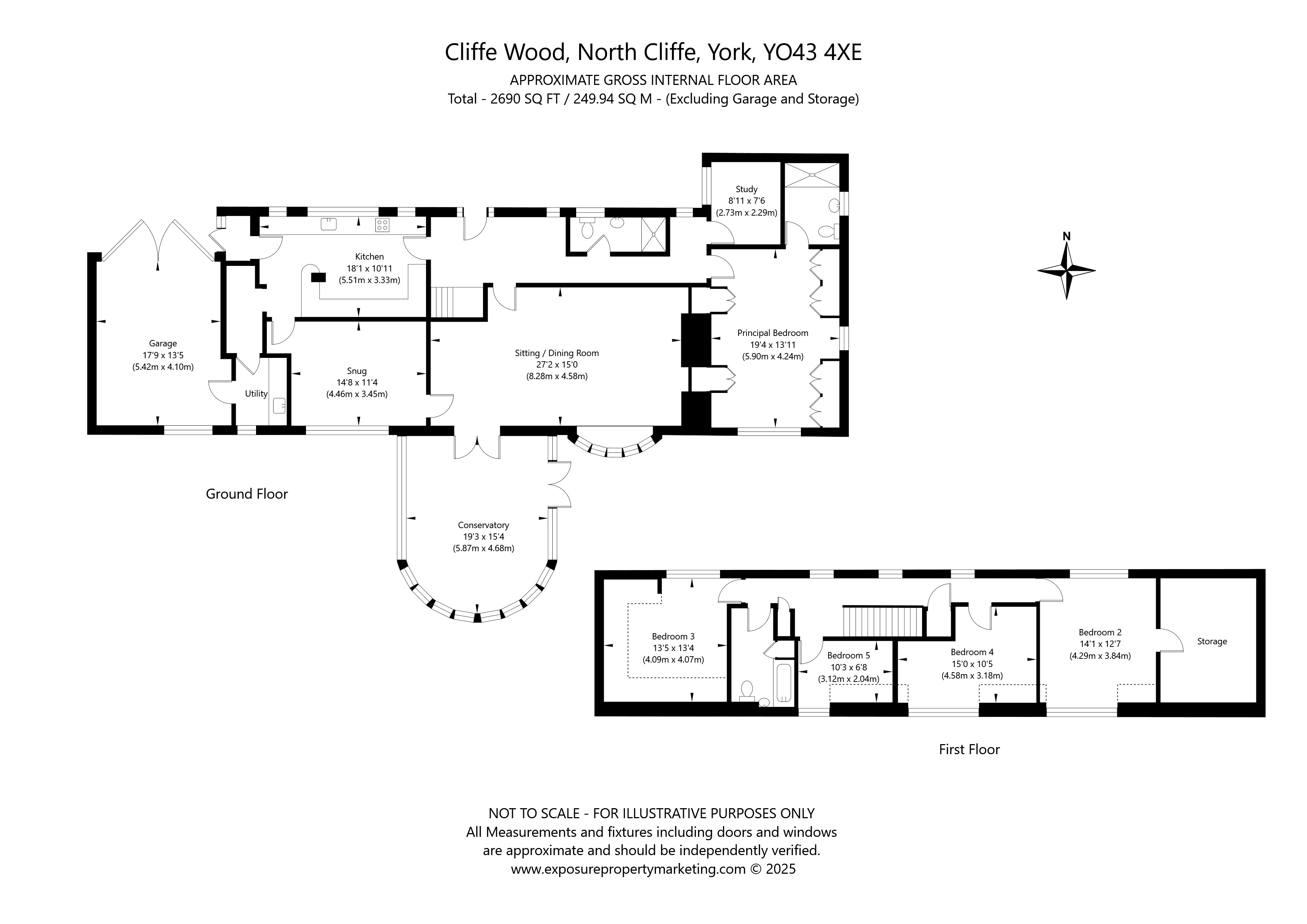 Cliffe Wood,, North Cliffe, East Yorkshire floorplan