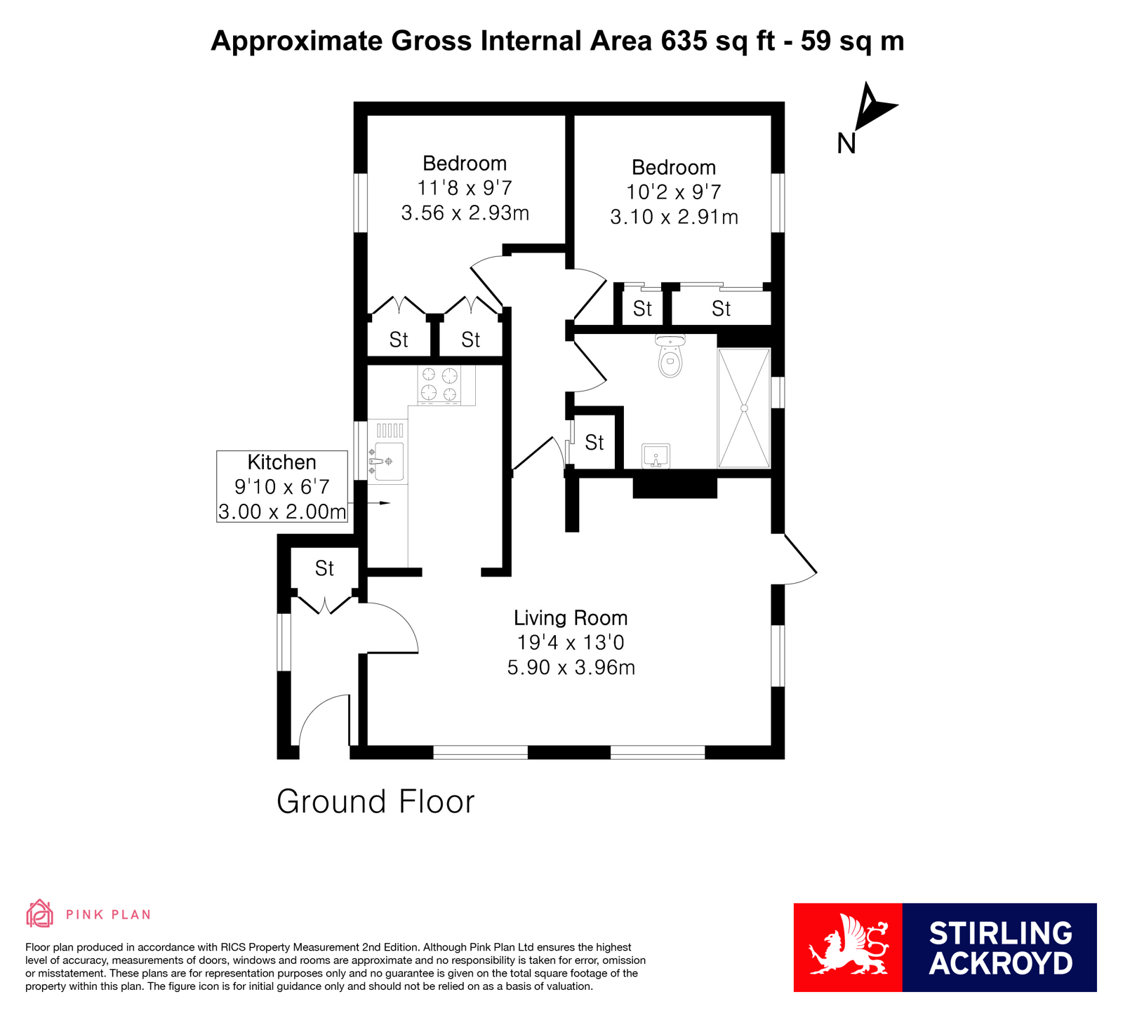 12, The Crescent, Chertsey floorplan