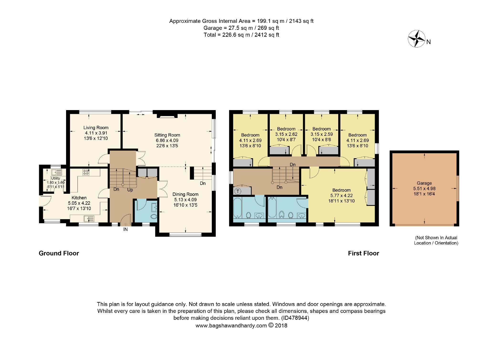 5 Bedrooms Detached house for sale in Rockfield Close, Oxted, Surrey RH8