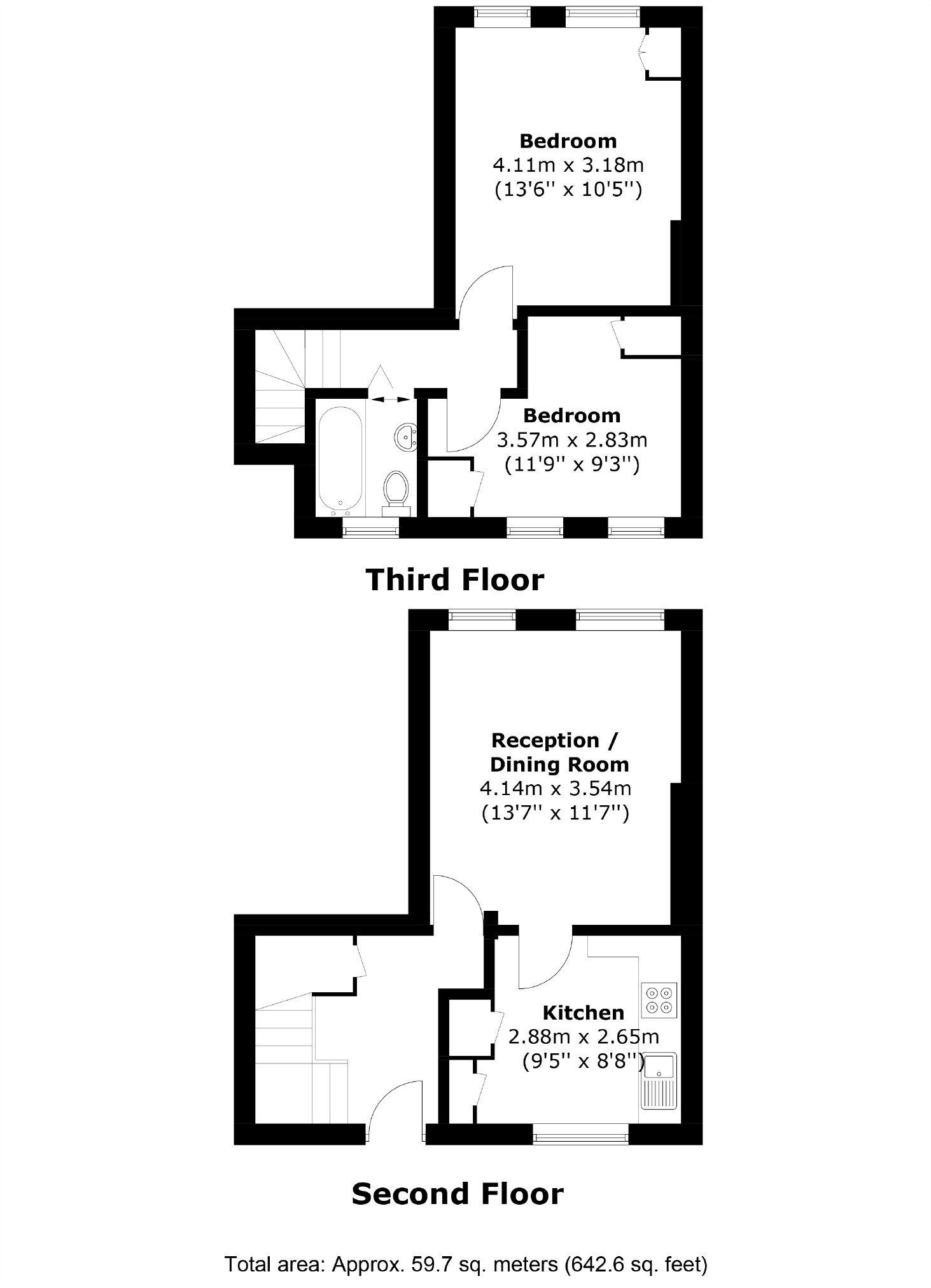77, West Lane, London floorplan