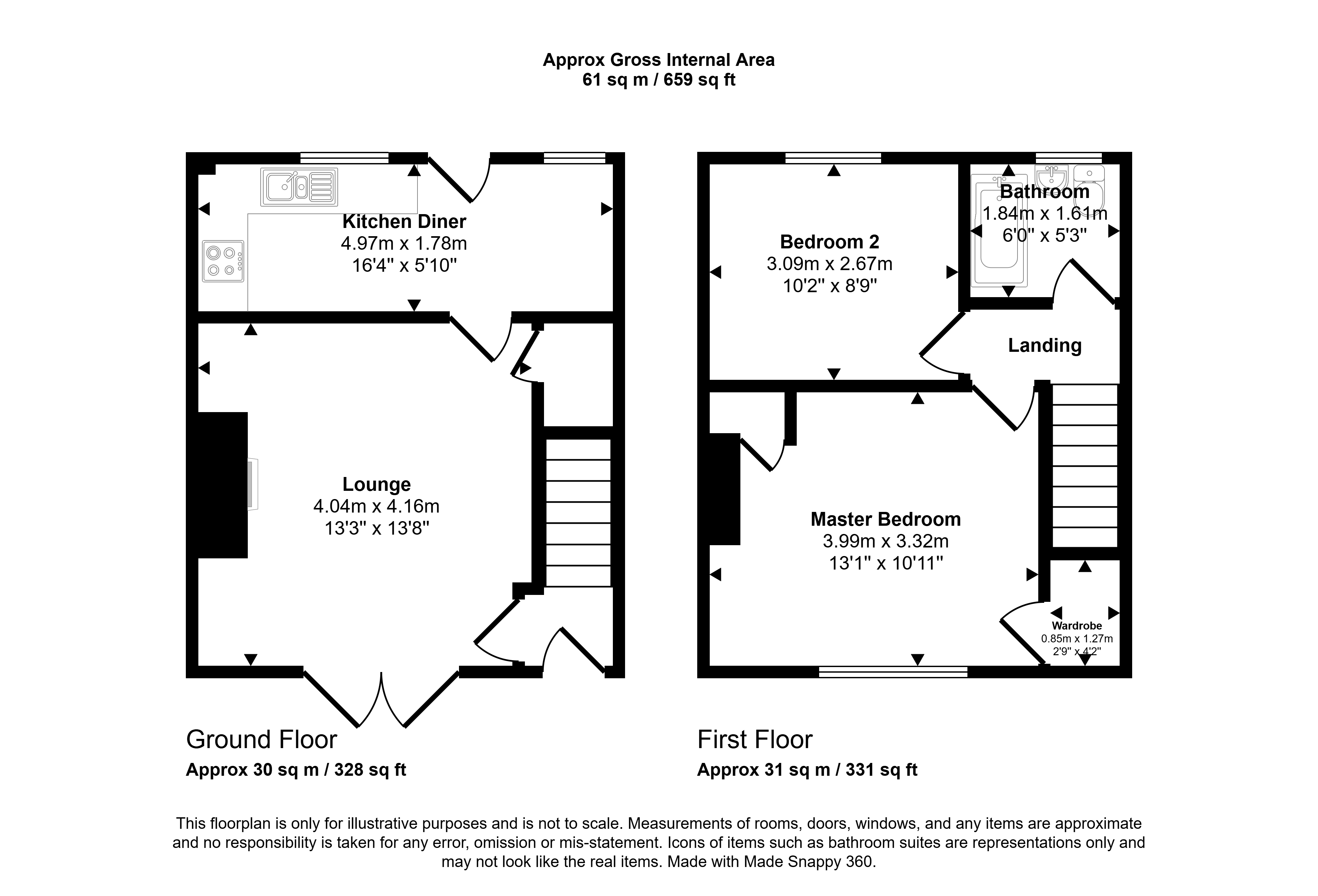 13, Green Street, Consett floorplan