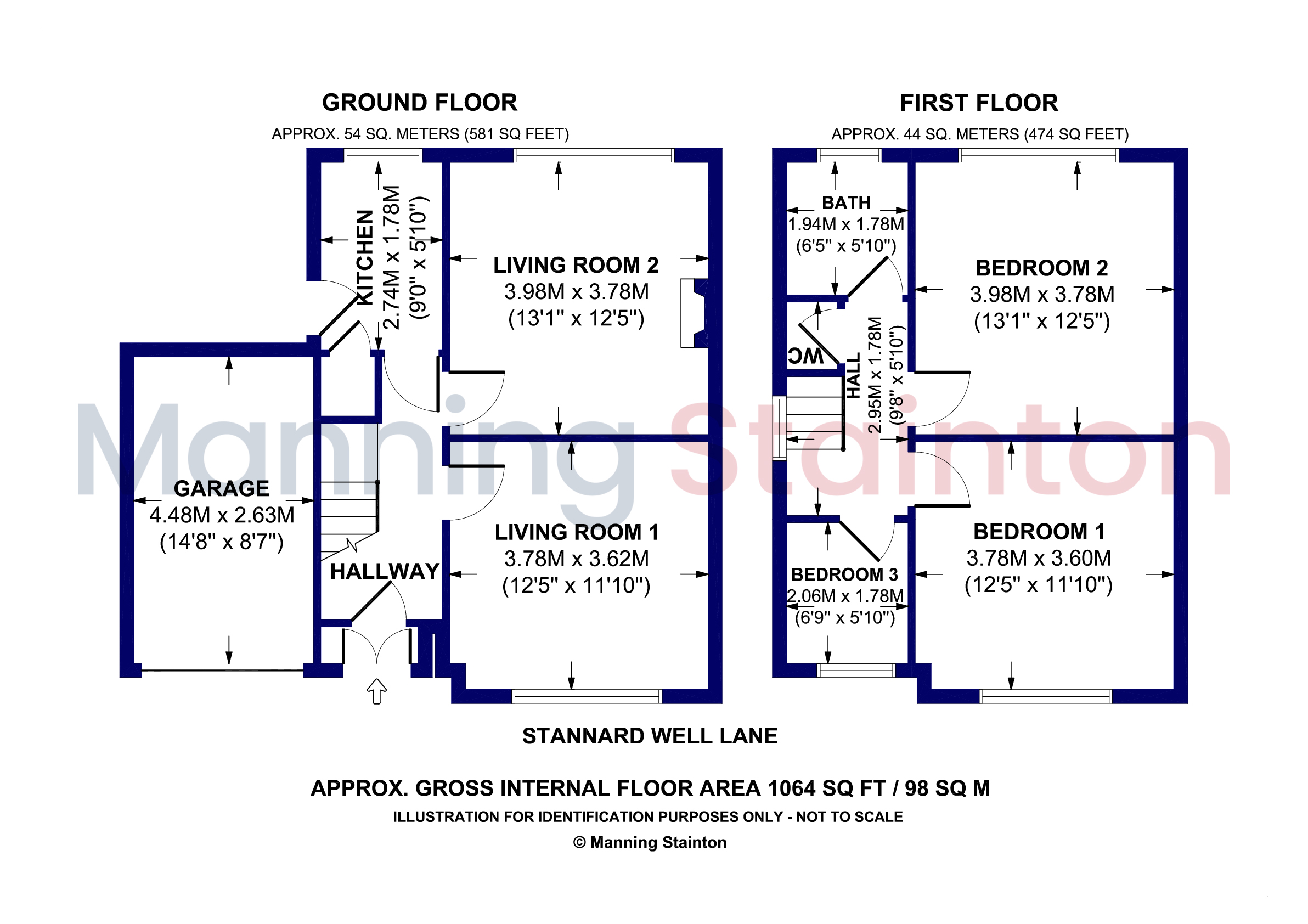 53, Stannard Well Lane, Wakefield floorplan