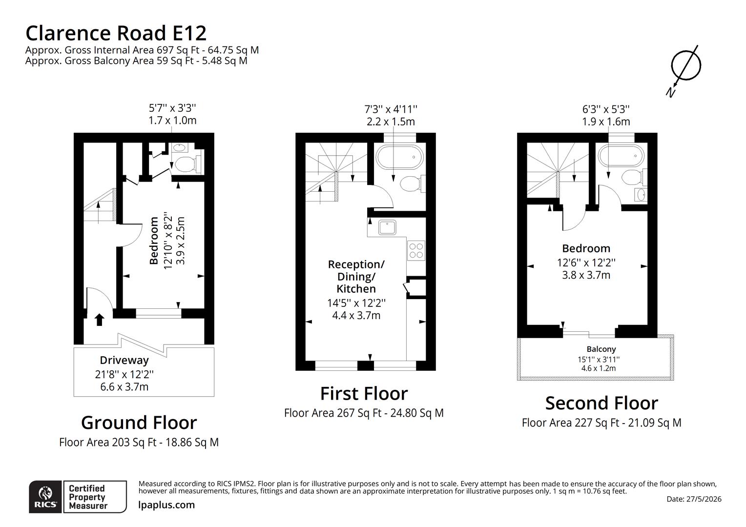 95, Clarence Road, London floorplan