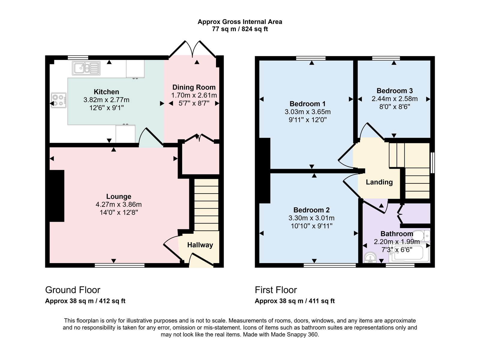 22, South View Road, Whitehaven floorplan