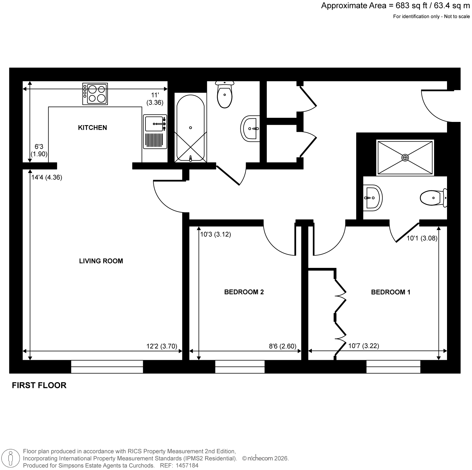 8 Timothy Place,, Pool Close, West Molesey floorplan