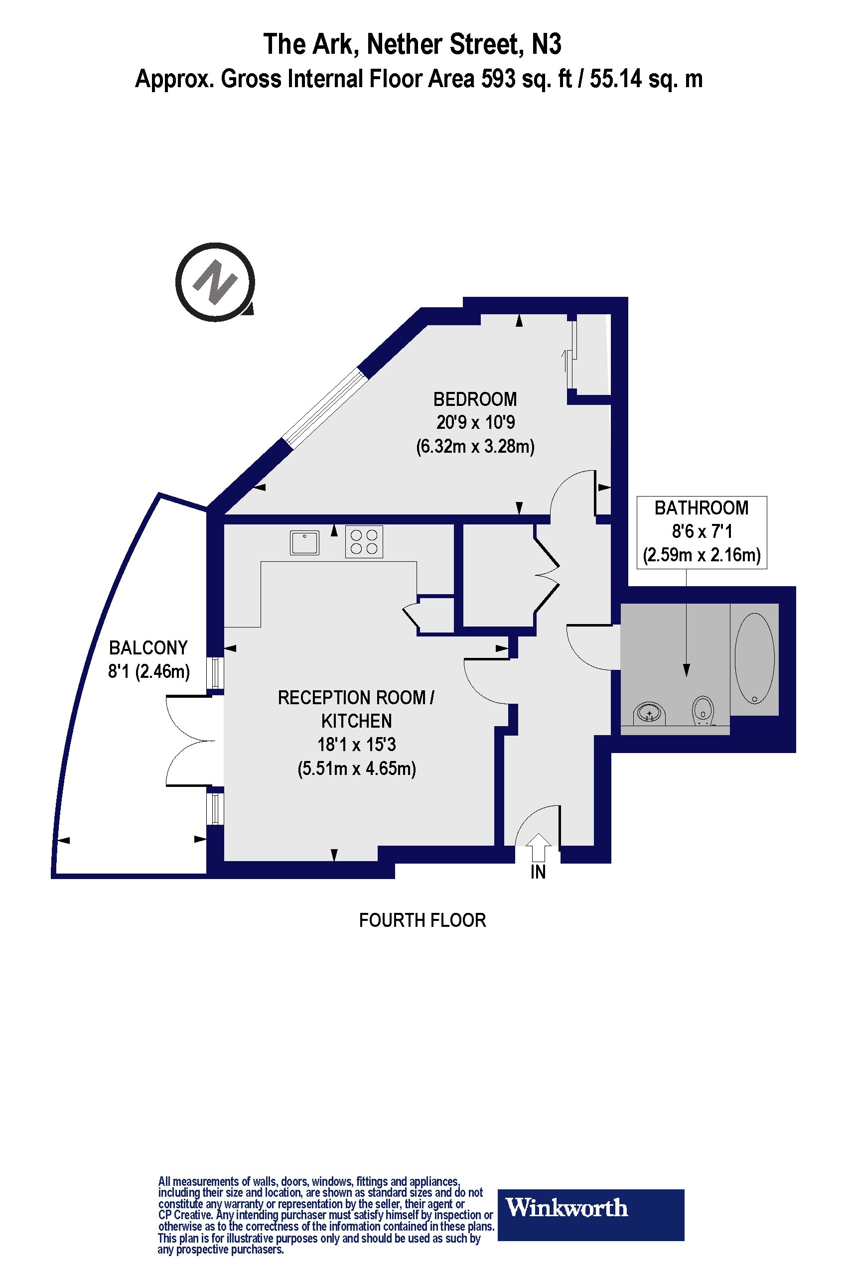 1 Bedrooms Flat to rent in Nether Street, Finchley, London N3