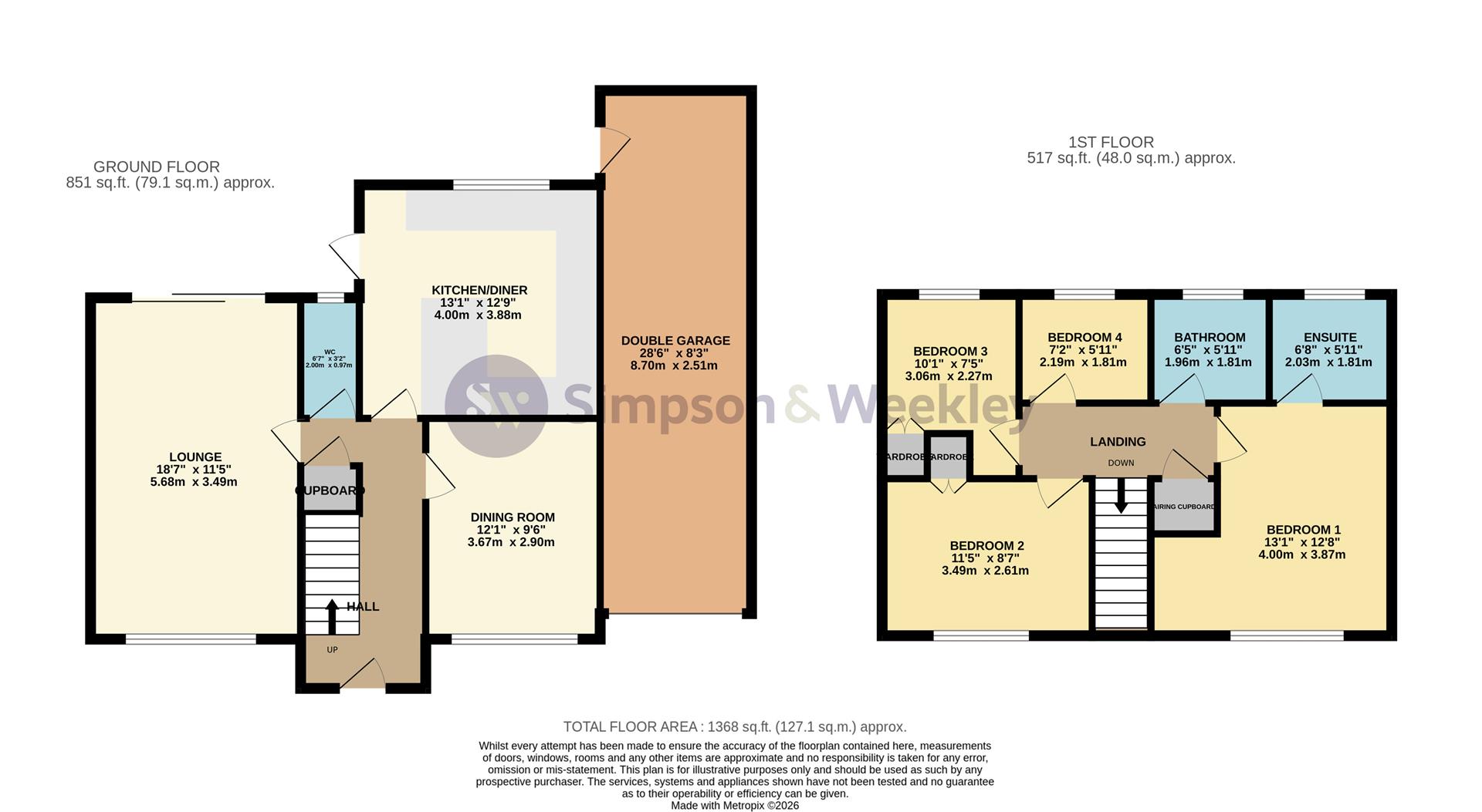 11, Magnolia Drive, Rushden floorplan