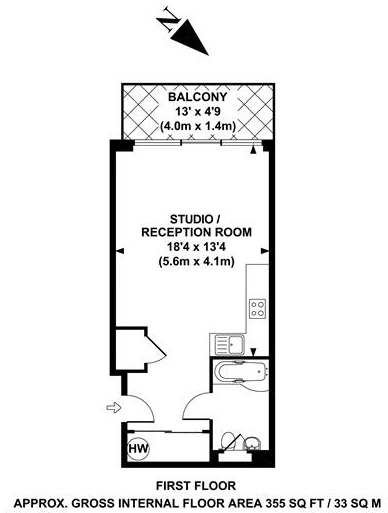 103, Oswald Building, London floorplan