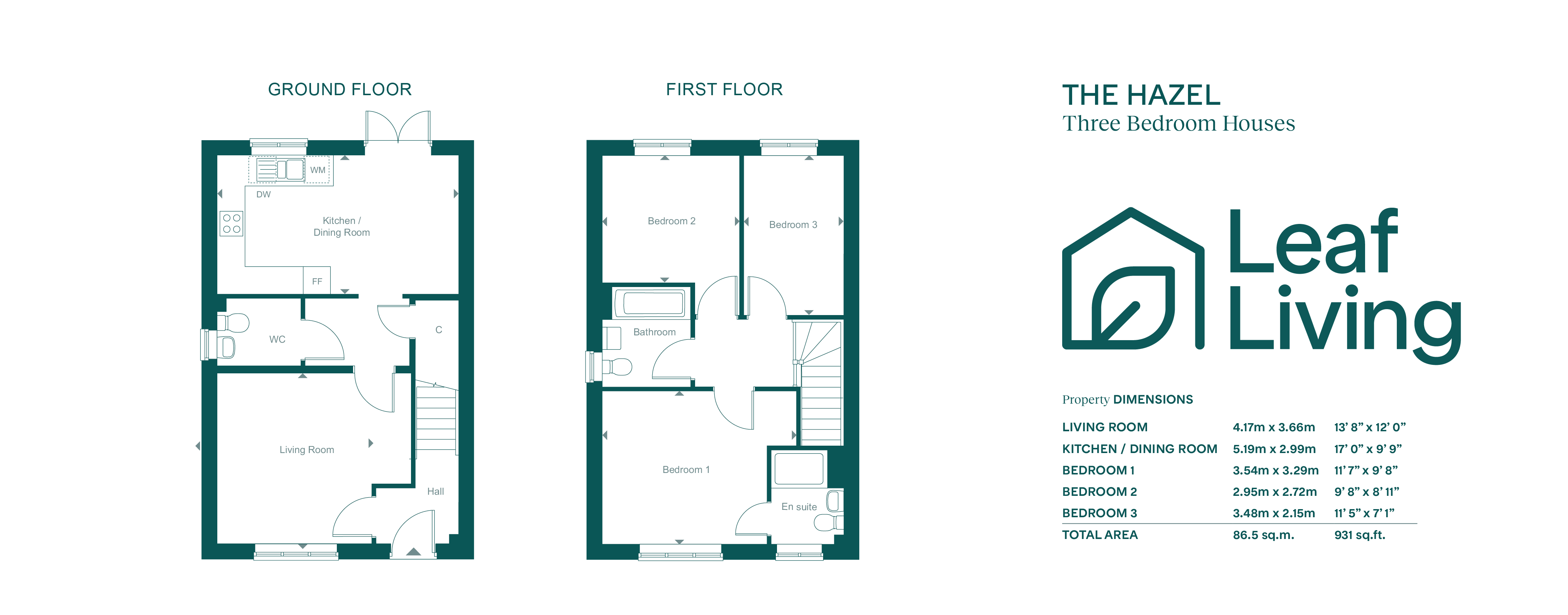42 Monkwood Avenue - Hazel RL flatfair, Leaf Living at Peters Village, Wouldham, Kent, ME1, Kent floorplan