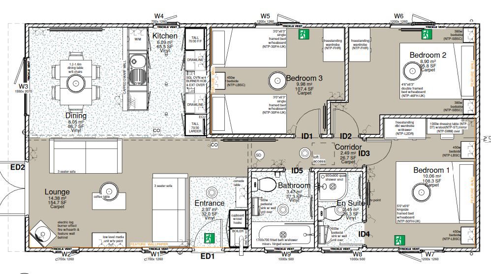 Aspire Oslo Lodge ,No. 38, Roydon Marina Village, Roydon floorplan