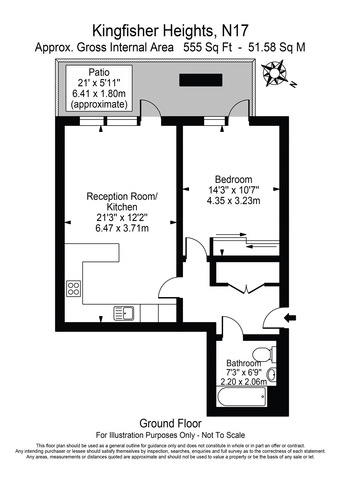 1 Bedrooms Flat to rent in Kingfisher Heights, Waterside Way, London N17