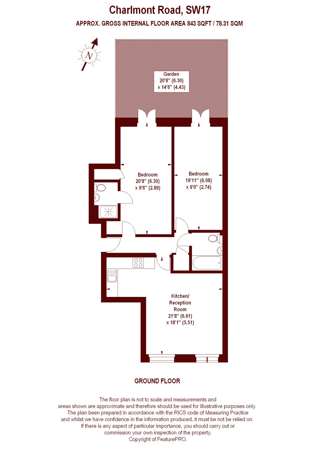 2 Bedrooms Flat for sale in Charlmont Road, London SW17