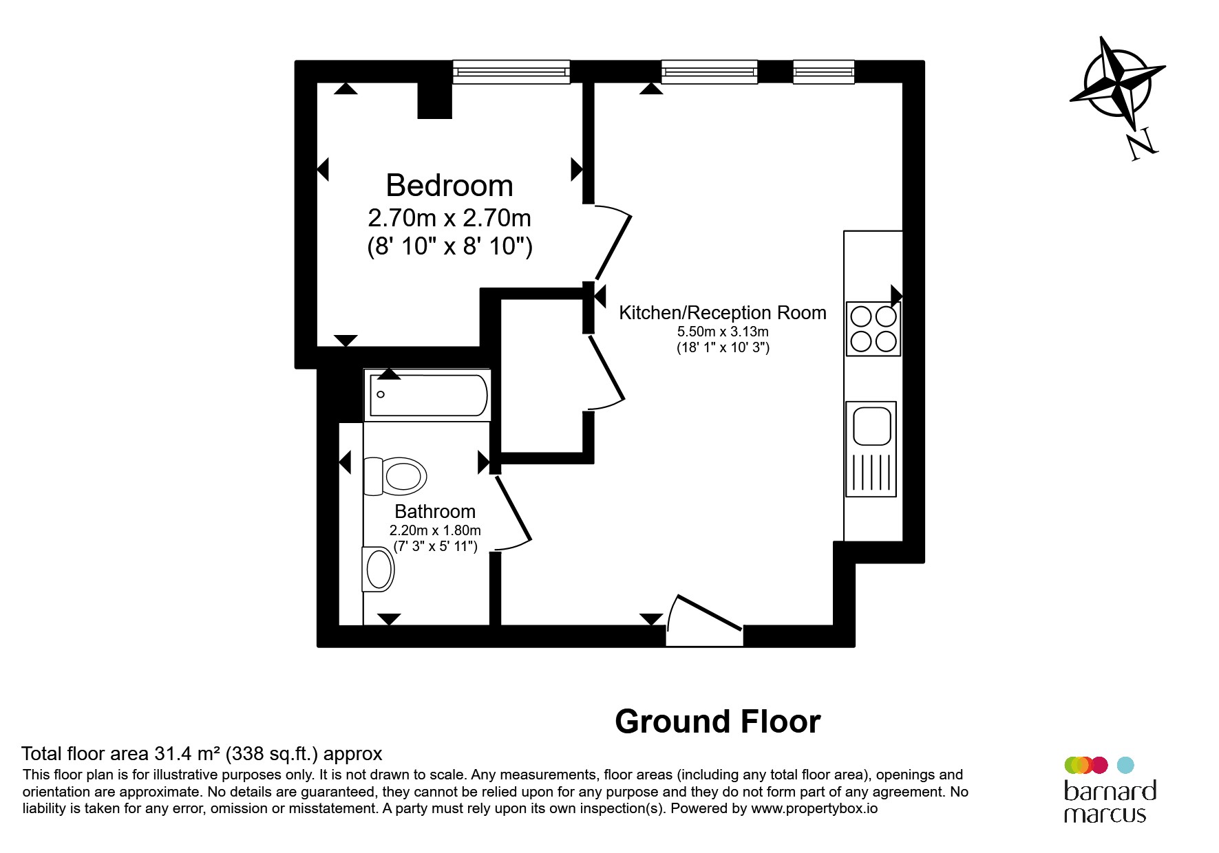 Flat 6, 4, Edridge Road, Croydon floorplan