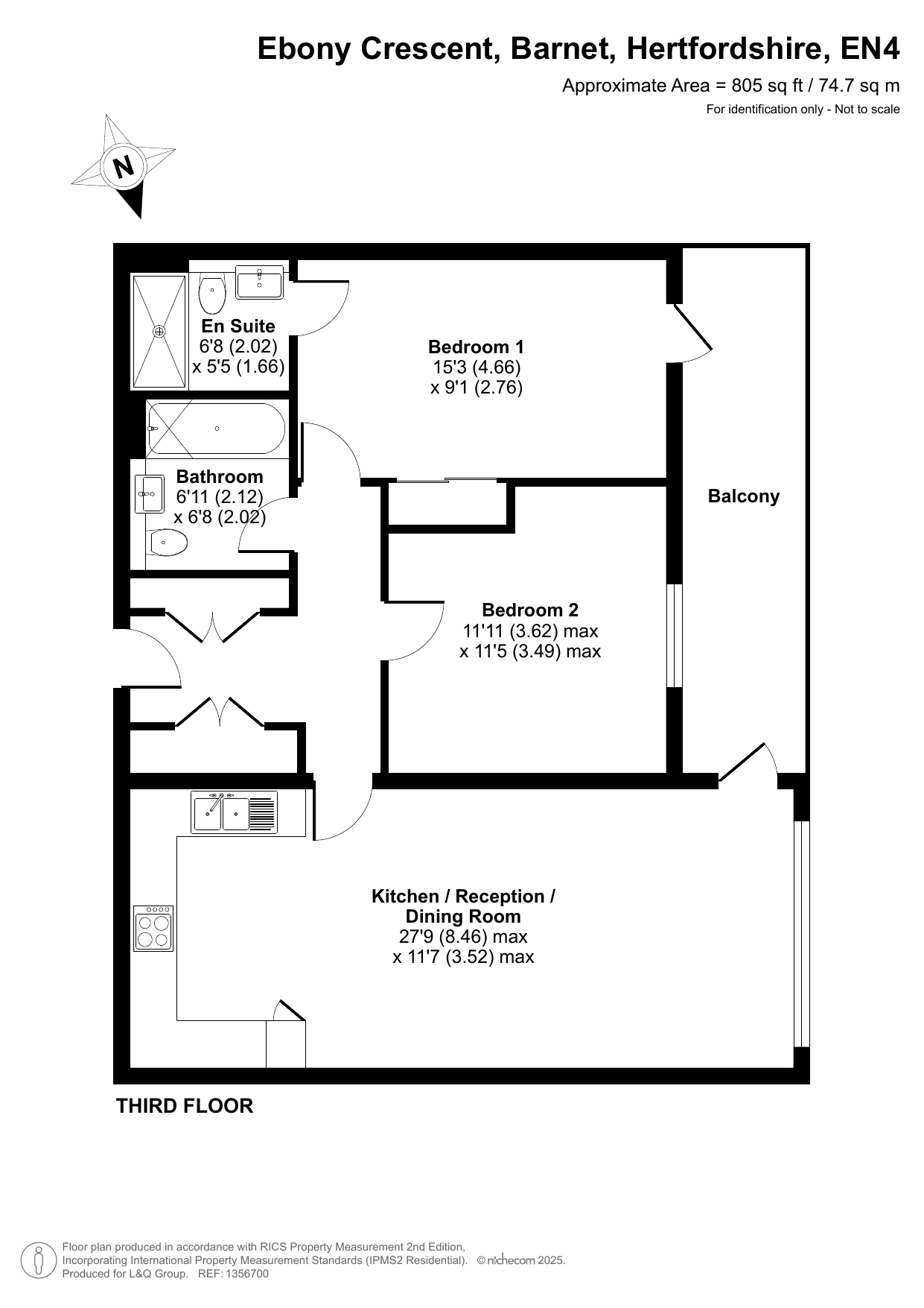 13 Ebony Crescent, Cockfosters floorplan