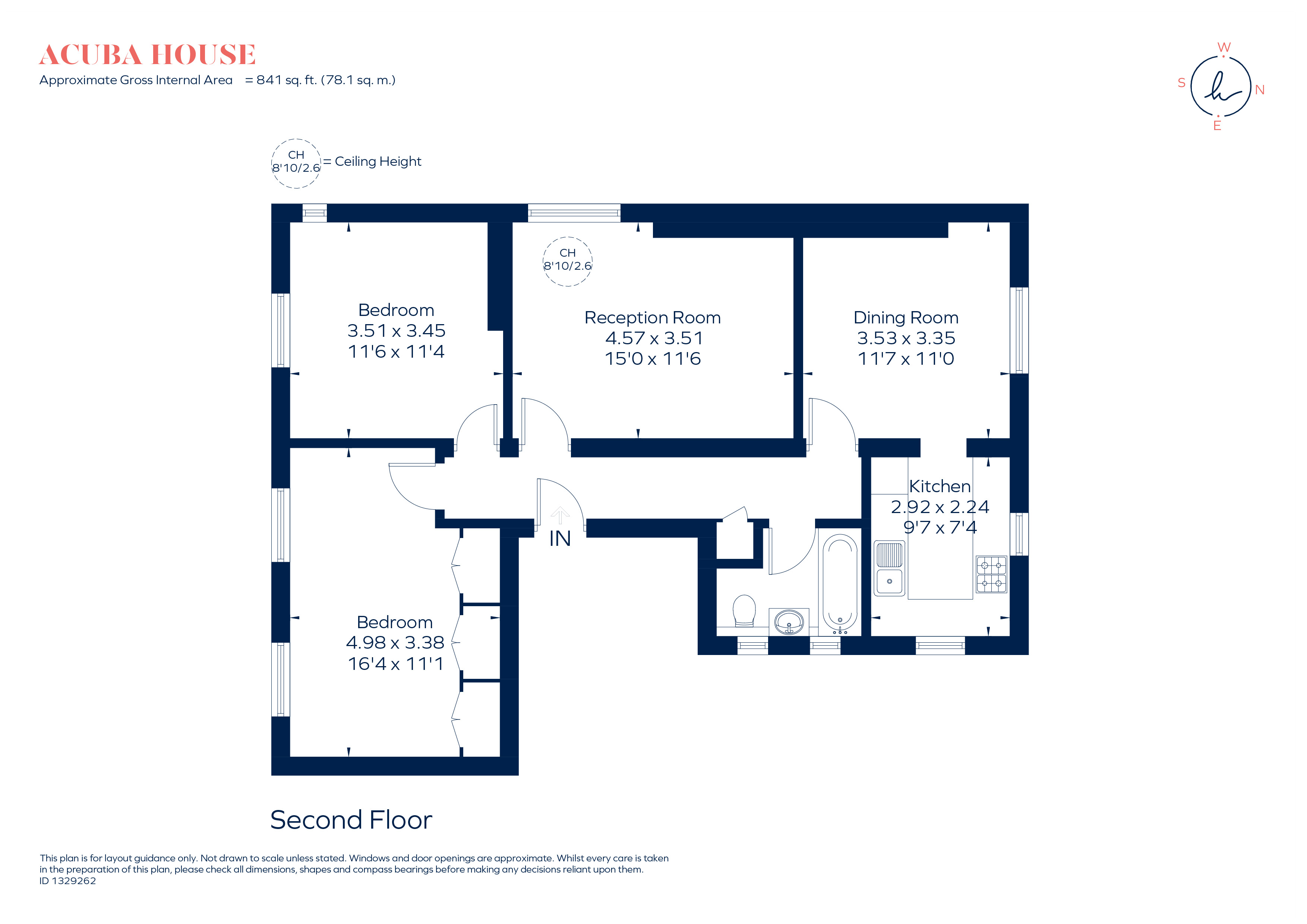 Flat 5, Acuba House, Acuba Road, London floorplan