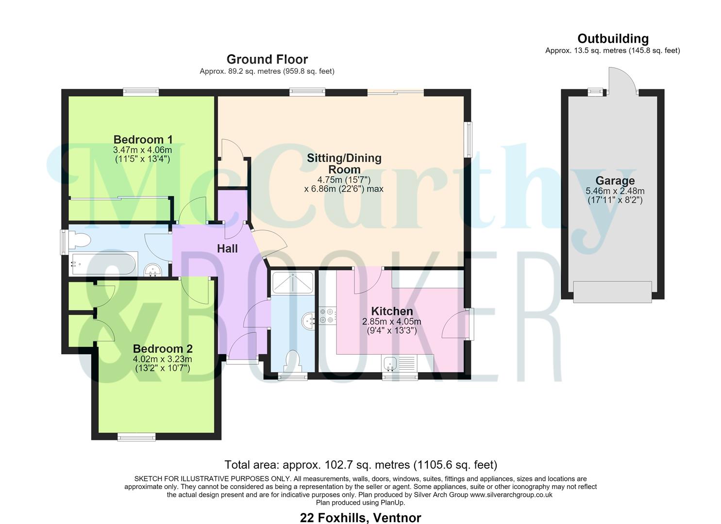 22 Foxhills, Whitwell Road, Ventnor floorplan