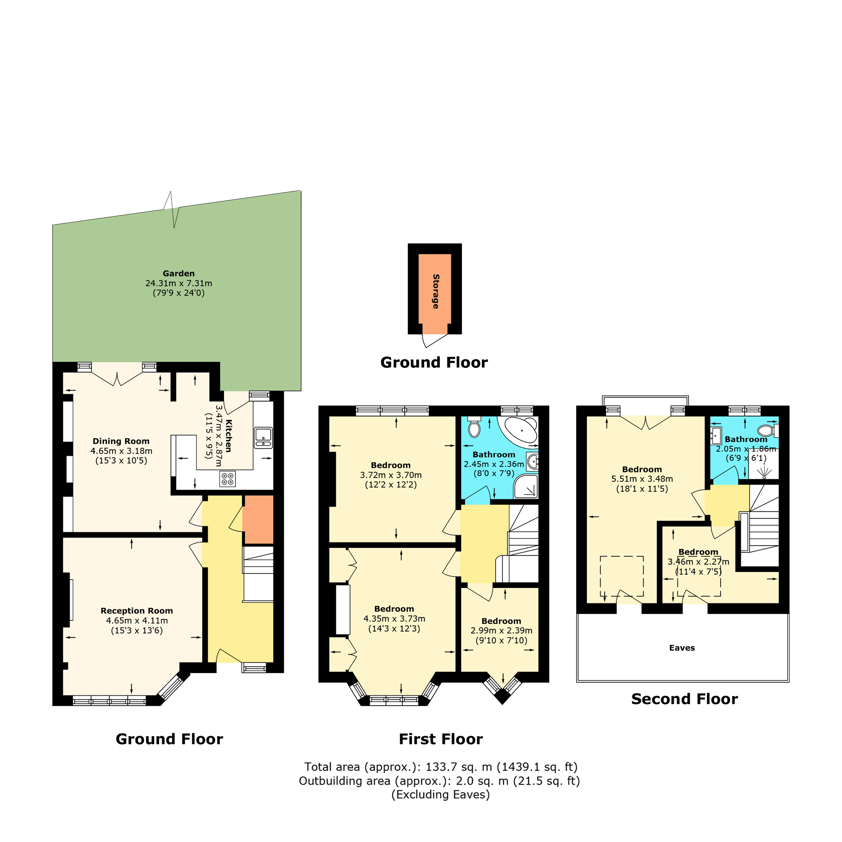40, Clifton Road, London floorplan