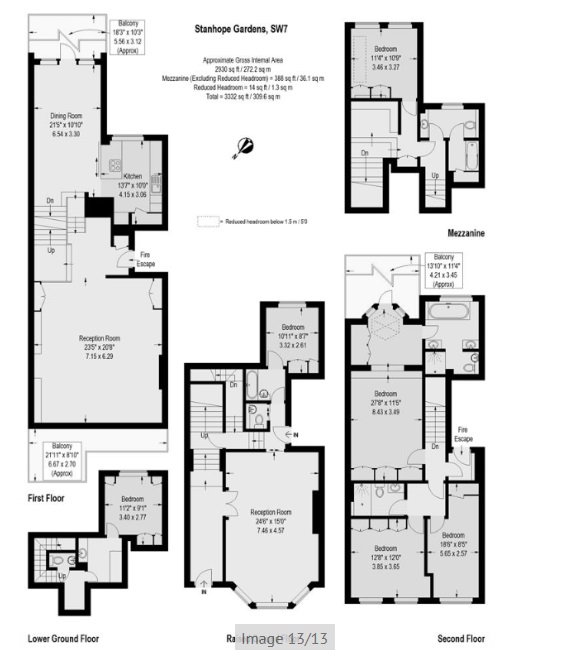 23, Stanhope Gardens, London floorplan