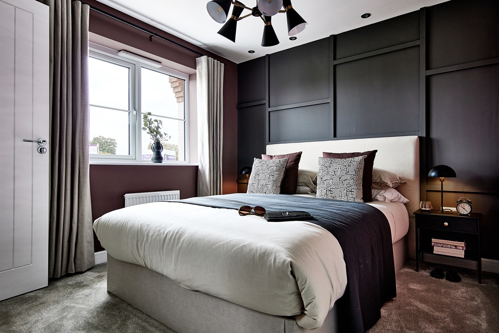 Property 1 of 12. A Stylish Main Bedroom Is A Welcome Escape From Family Life