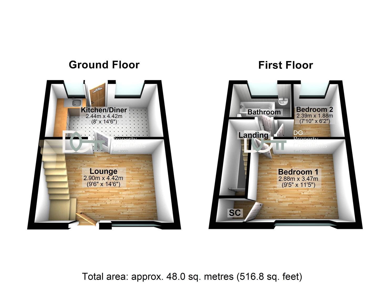 2, High Street, Westoning floorplan
