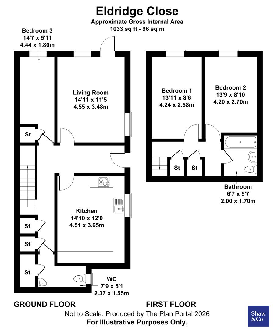 16, Eldridge Close, Feltham floorplan