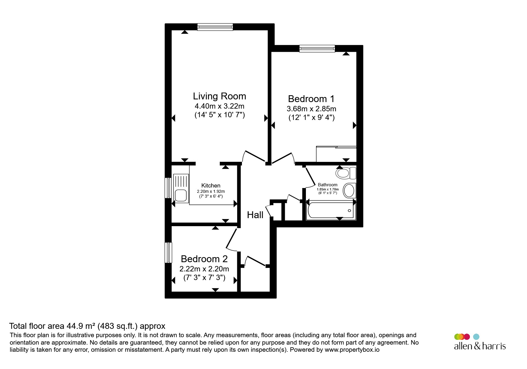 Flat 17, Fountain Court, Abbotswood, Bristol floorplan