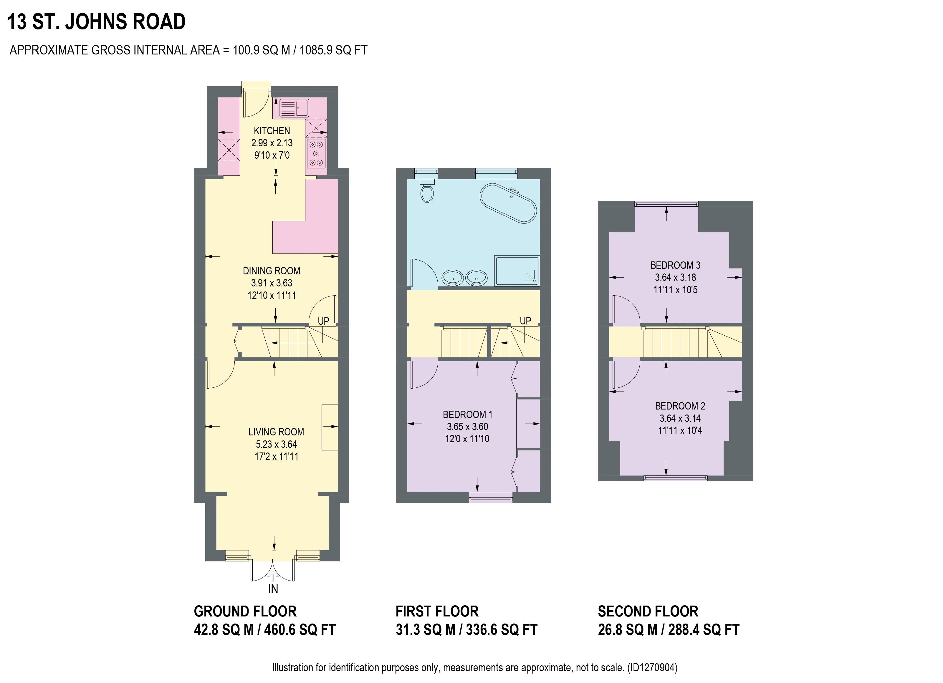 13, St. Johns Road, Dronfield floorplan