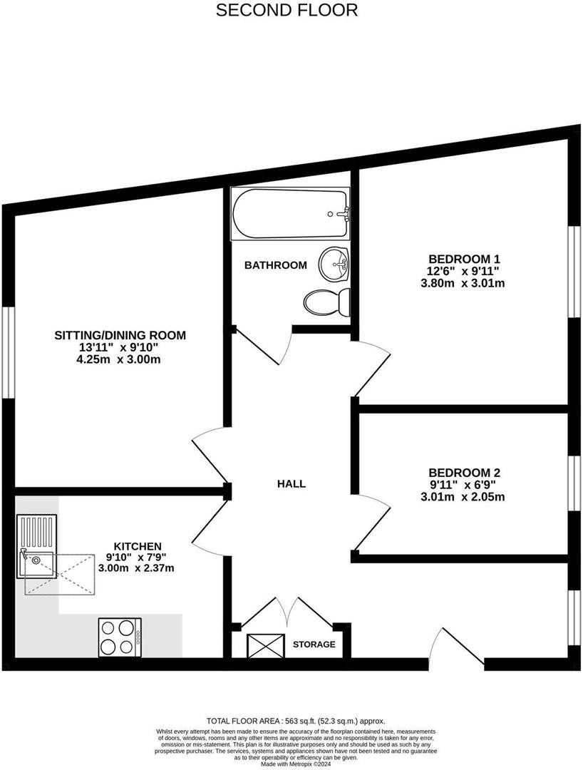 Flat 5, 1, Clive Street, Hereford floorplan