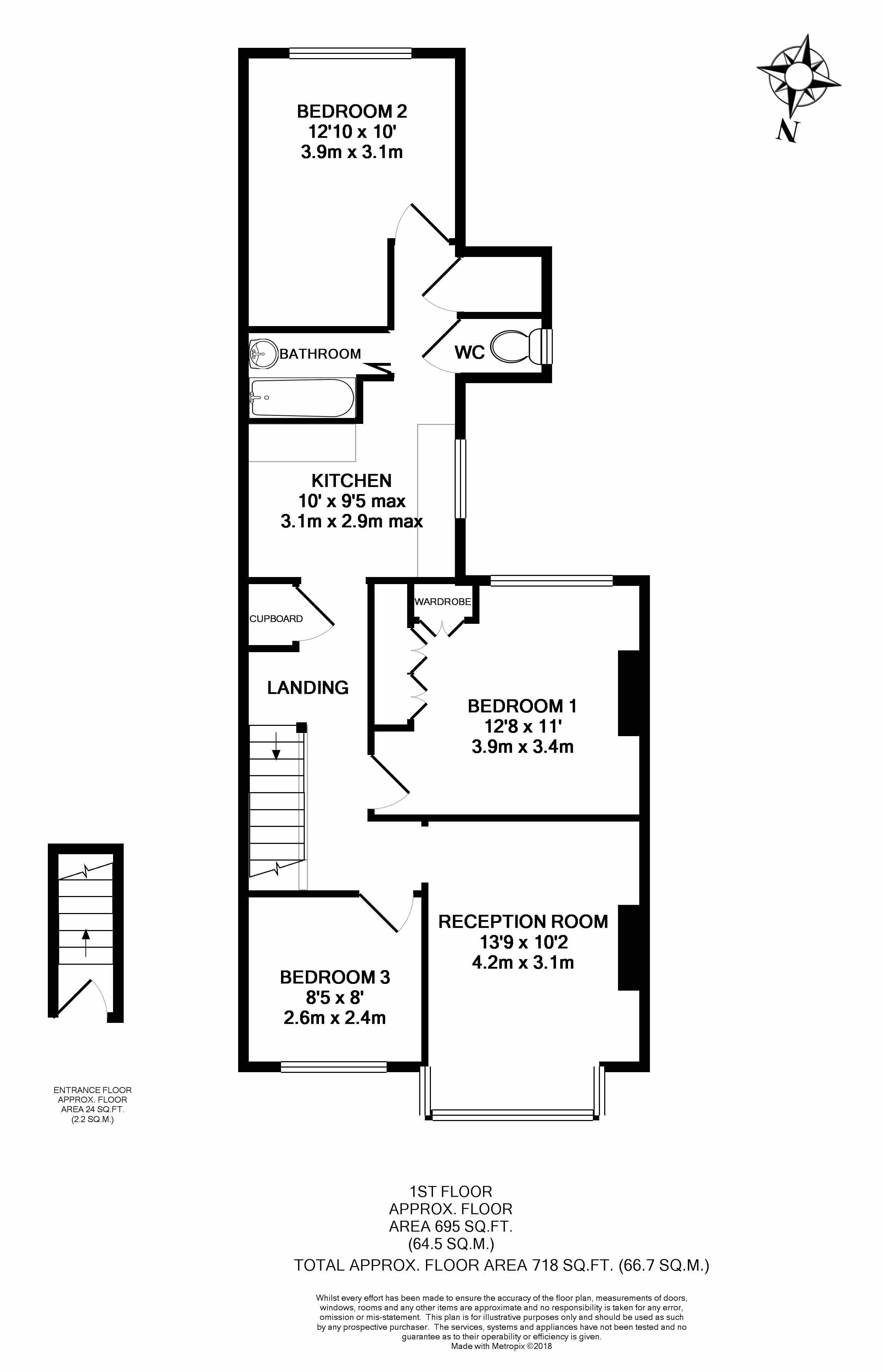 A, 414, London Road, Ashford floorplan