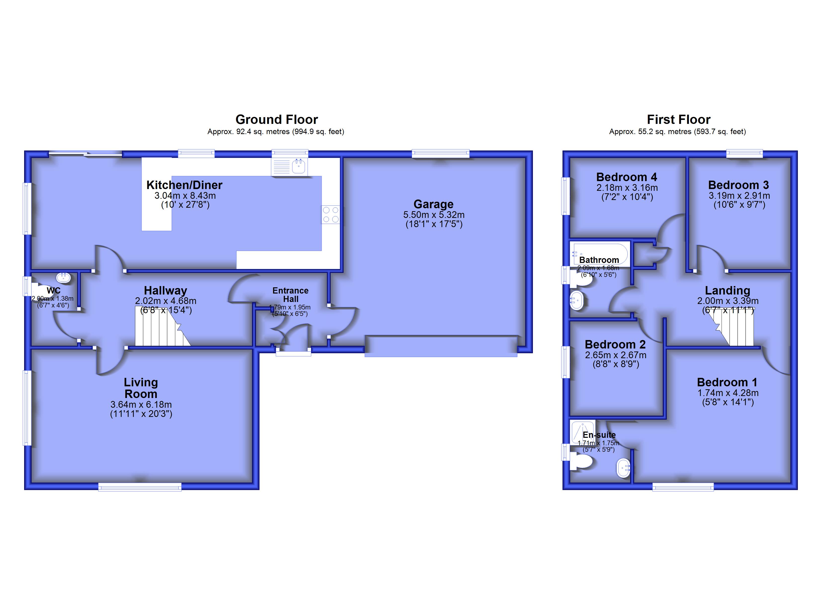 Kestrel Drive, Darwen, Lancashire, BB3 floorplan