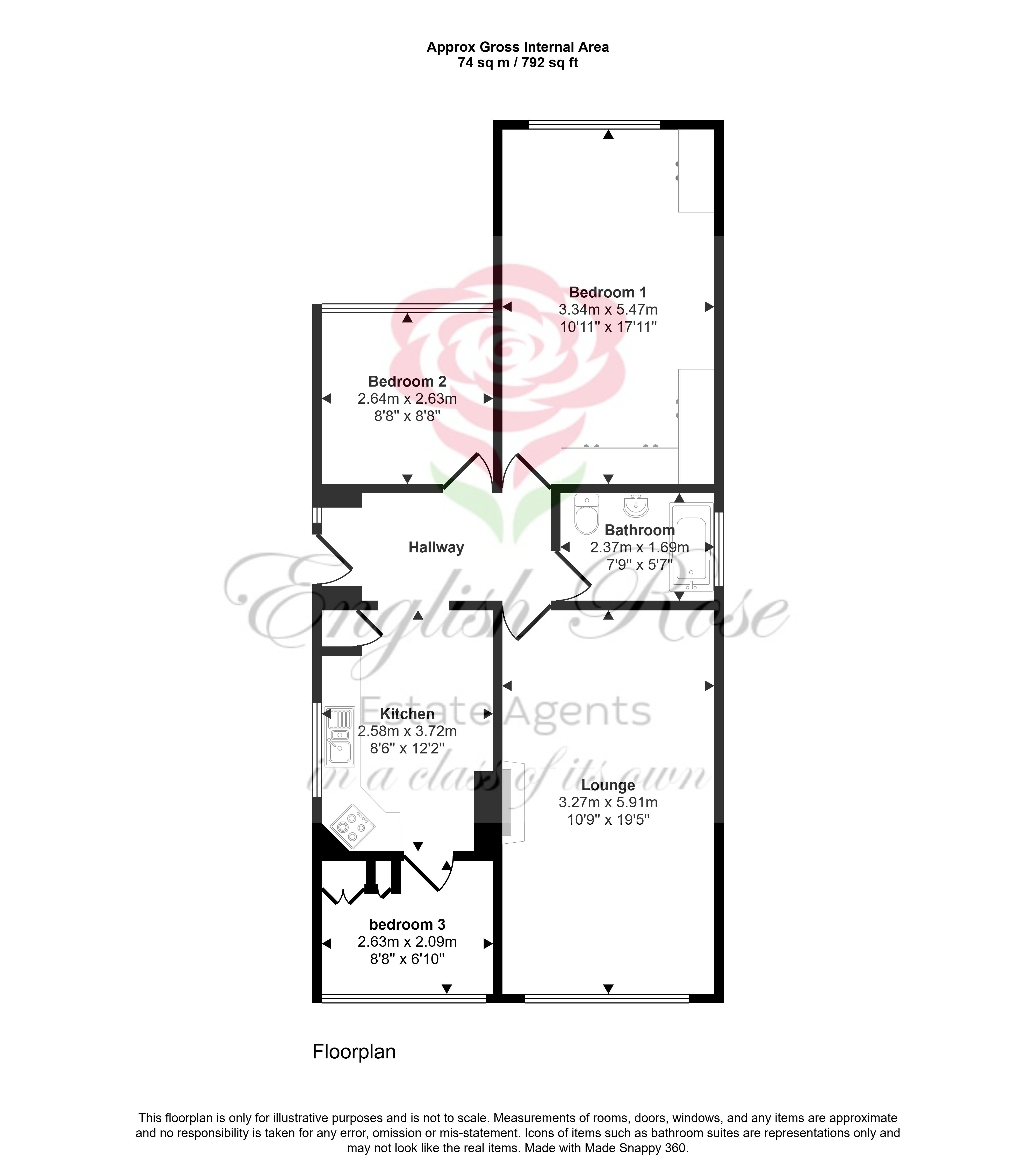 18, Belmont Road, Kirkby In Ashfield floorplan
