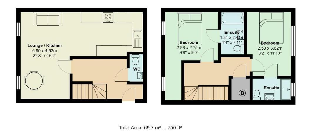 Apartment 1/101, Cardiff floorplan