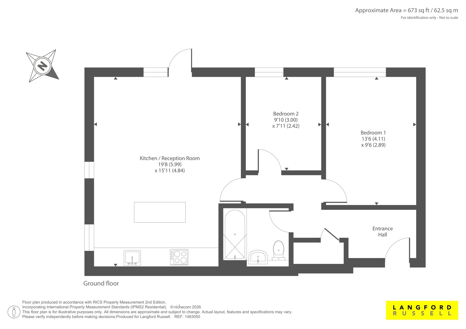 Flat 2 Radley Court, 34, Beachborough Road, Kent floorplan