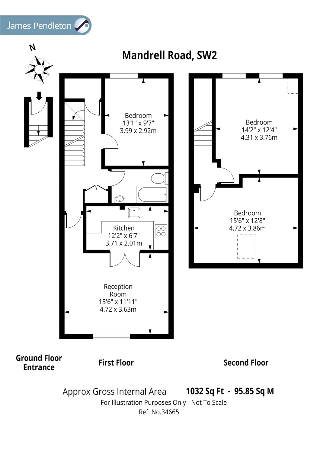 3 Bedrooms Maisonette to rent in Mandrell Road, Brixton, London SW2