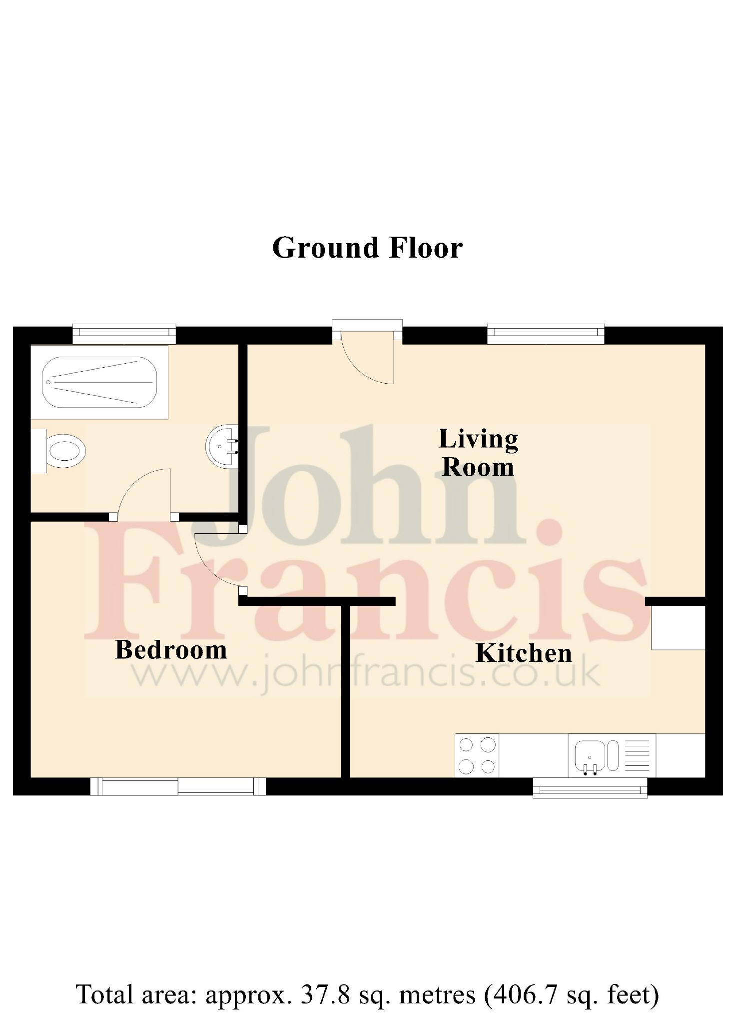 High Street, Bancyfelin, Carmarthen SA33, 1 bedroom flat for sale