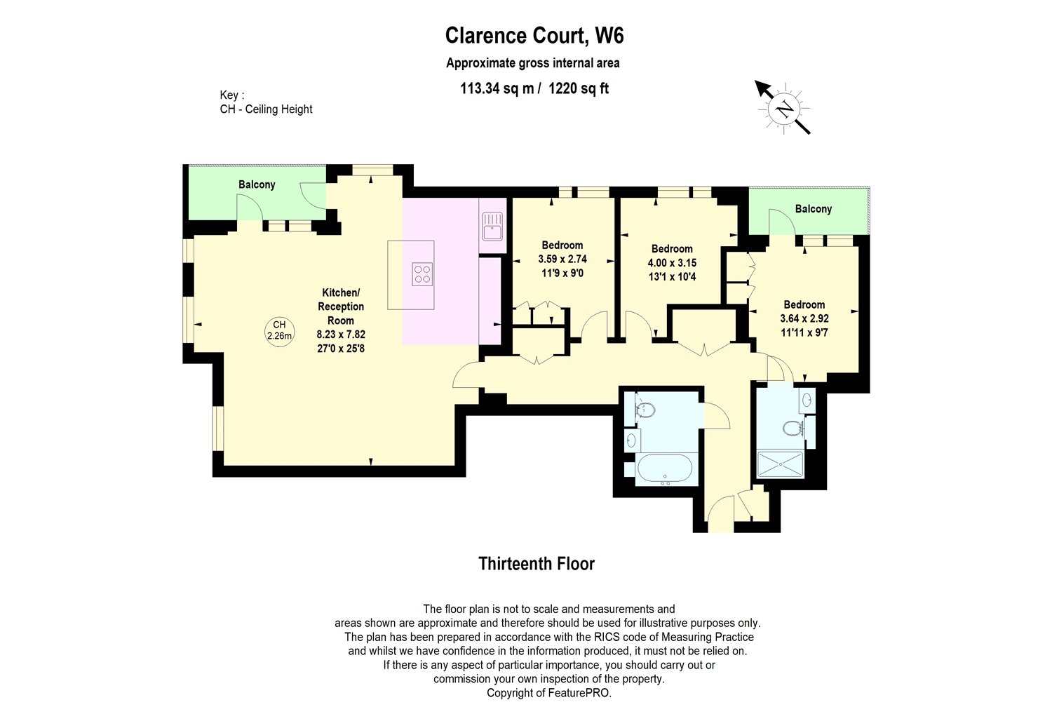 3 Bedroom Flat For Sale In Clarence House Sovereign Court