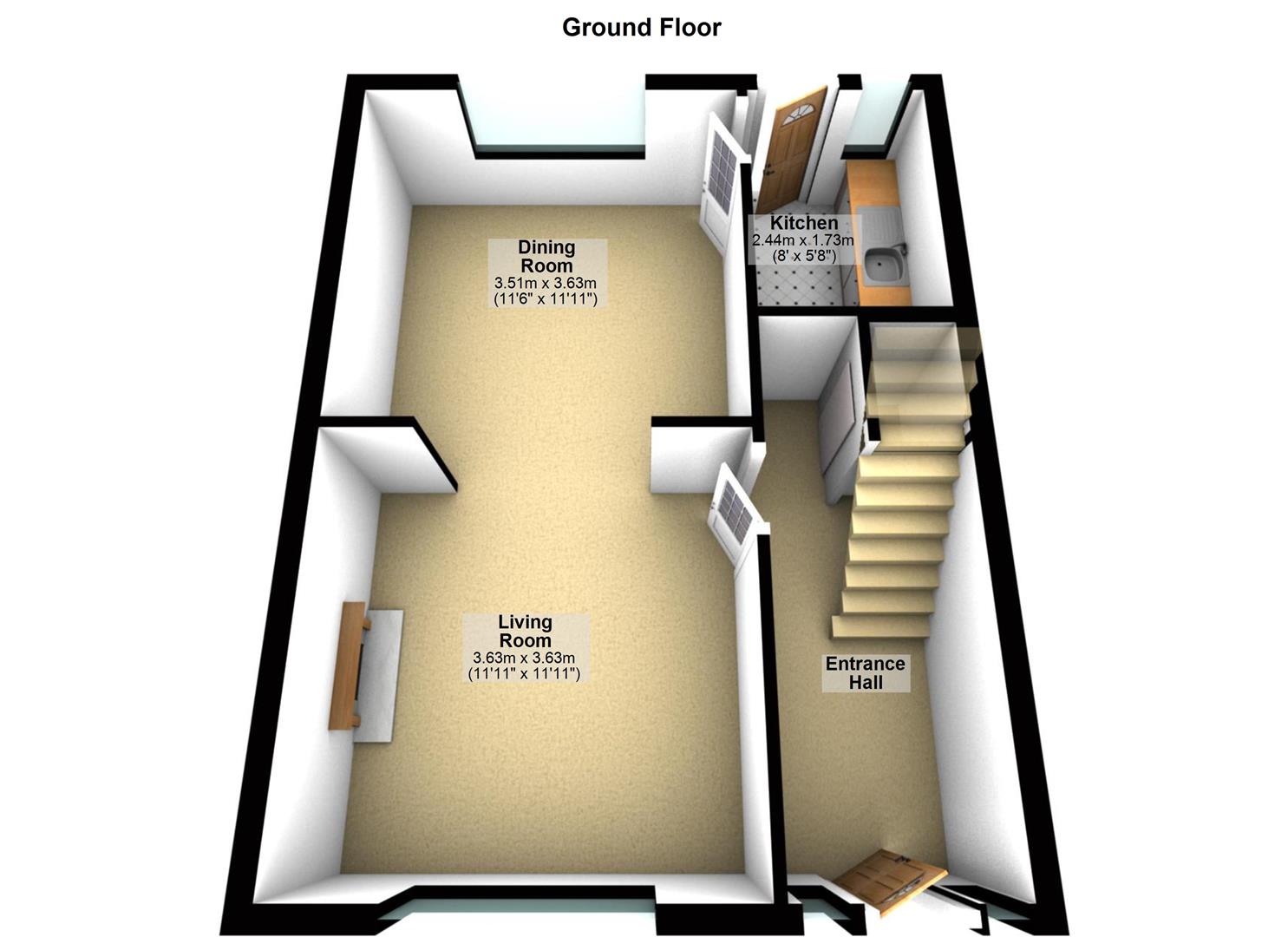 Leeds Road, Dewsbury WF12, 3 bedroom terraced house to rent 64740898