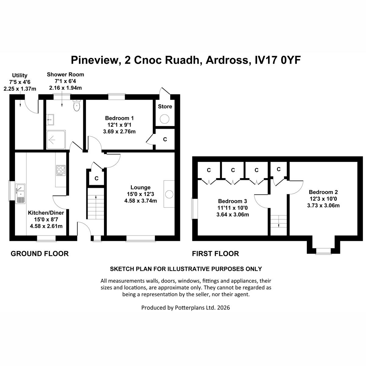 2, Cnoc Ruadh, Alness floorplan