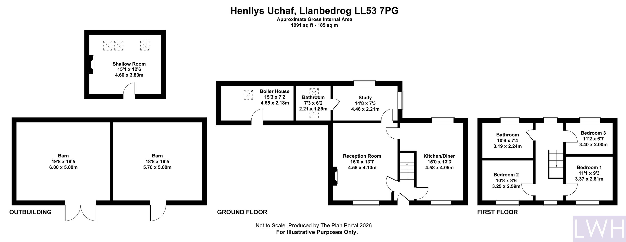 Henllys Uchaf, Pwllheli floorplan